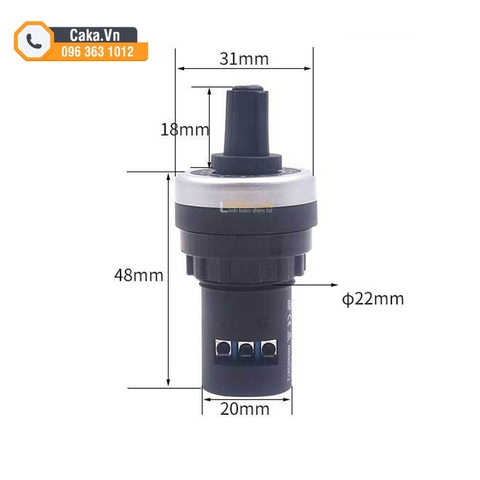 Chiết áp LA42DWQ-22 - Núm vặn điều chỉnh tốc độ, biến tần, giá trị 1K 2K 5K 10K