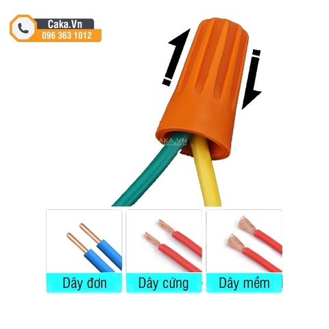 Gói 50 Chụp Cút Nối Dây Điện Nhanh 0.2-10mm² – Chụp Nối Dây Xoắn Tiện Lắp
