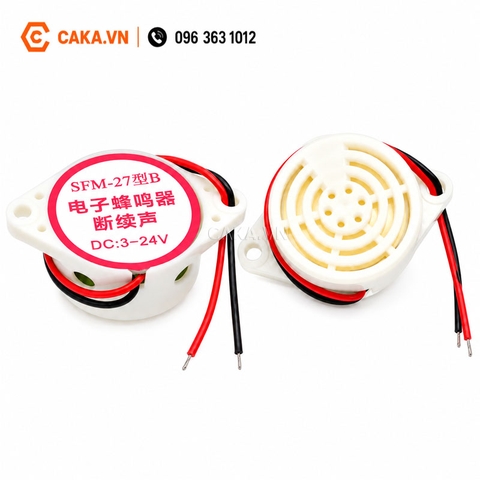 Còi Buzzer SFM-27 3-24VDC kêu liên tục