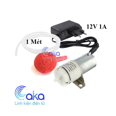 Bộ bơm sục khí bể cá kèm nguồn