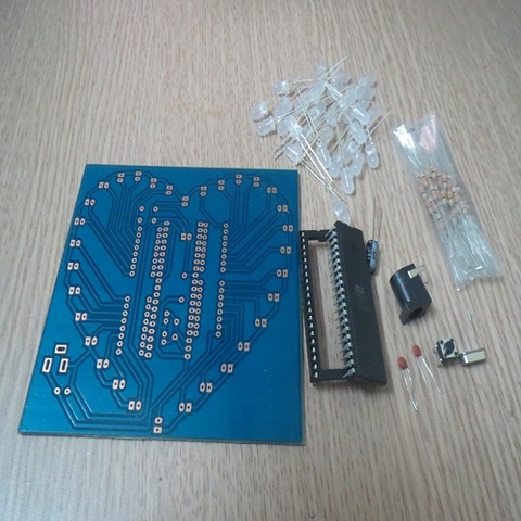 Bộ linh kiện lắp ráp mạch trái tim 32 led đã nạp code