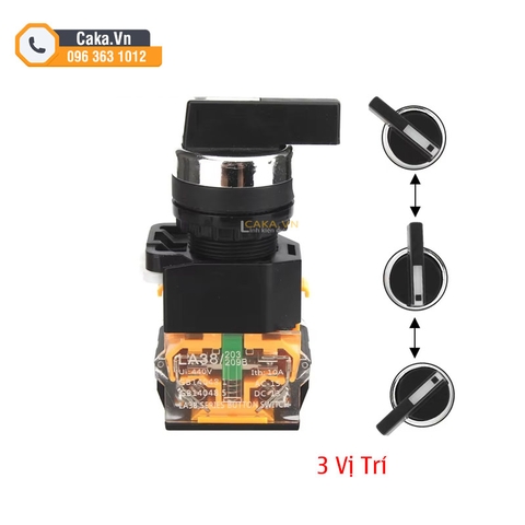 Công Tắc Xoay 22mm LA38-11X2/20X3 2 Vị Trí 3 Vị Trí