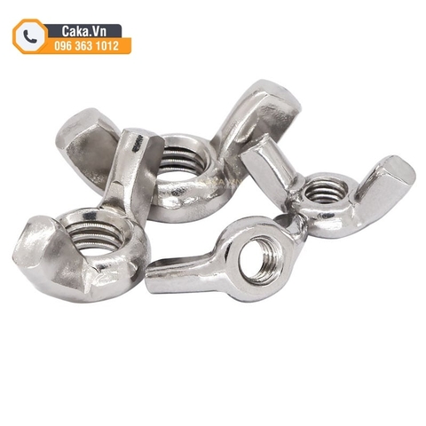 Đai ốc cánh bướm - ốc tai hồng, ốc vặn tay mạ kẽm trắng M3 M4 M5 M6 M8 M10