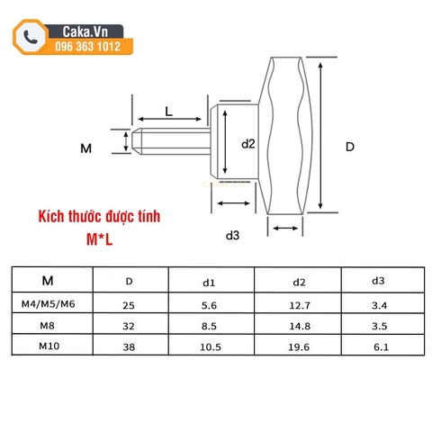 Vít đầu nhựa bông mai - bulong tay vặn hình sao M4 M5 M6 M8 M10