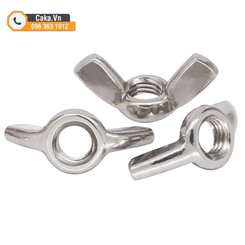 Đai ốc cánh bướm - ốc tai hồng, ốc vặn tay mạ kẽm trắng M3 M4 M5 M6 M8 M10