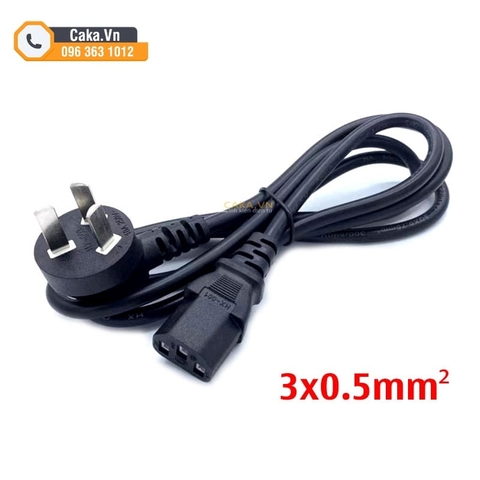 Dây Nguồn 3 Chân Xéo 1.5m - Cáp Nguồn Máy Tính, Màn Hình, Máy In