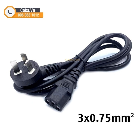 Dây Nguồn 3 Chân Xéo 1.5m - Cáp Nguồn Máy Tính, Màn Hình, Máy In
