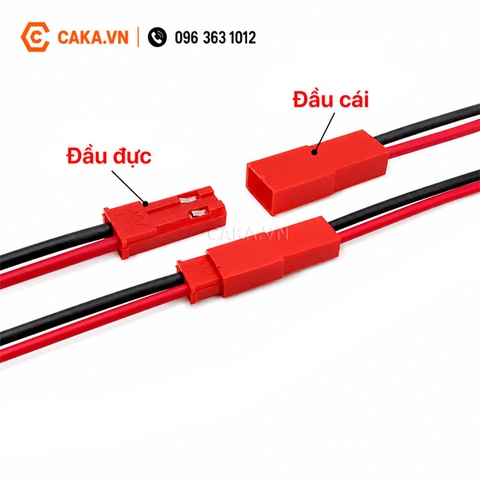 Dây Nối JST 2P Đực Cái 2 Chân 22AWG