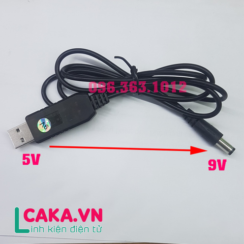 Dây cáp USB 5V tăng áp 9V 12V cấp nguồn cho wifi