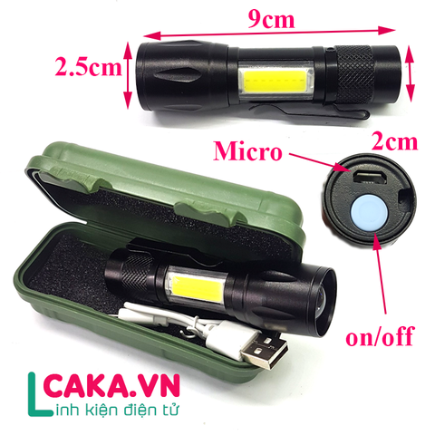 Đèn pin siêu sáng mini T1, Đèn pin mini siêu sáng