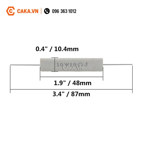 Điện Trở Sứ Công Suất 10W Sai Số 5%