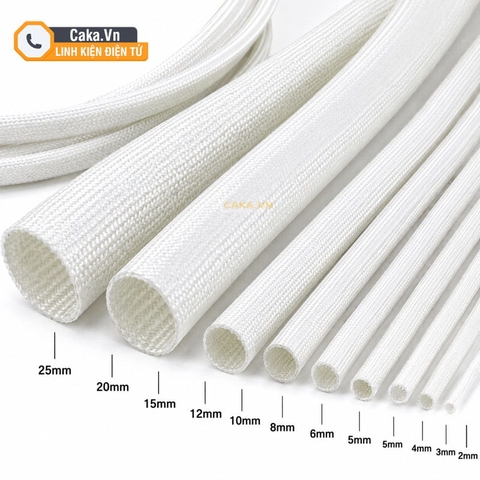 Ống Gen Amiang Sợi Thủy Tinh 10mm Chịu Nhiệt Cao, Cách Điện