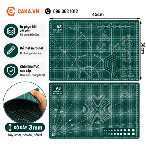 Thảm Lót Cắt Giấy Cutting Mat A3