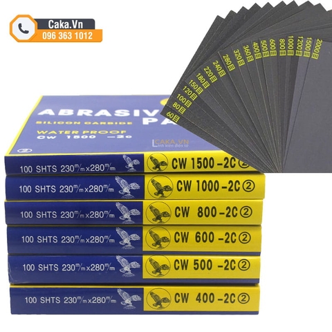 Giấy Nhám Nước Eagle 120-5000 Grit đánh bóng ô tô, kim loại, gỗ
