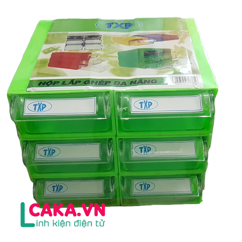 Hộp đựng linh kiện điện tử 6 ngăn hộp tủ đựng linh kiện