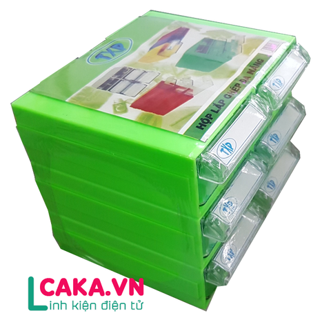 Hộp đựng linh kiện điện tử 6 ngăn hộp tủ đựng linh kiện
