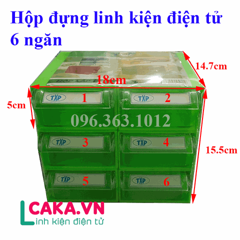Hộp đựng linh kiện điện tử 10/15/24/36 ngăn tháo rời