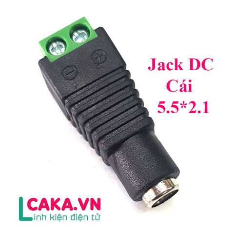 Jack nối nguồn DC Cái 5.5x2.1mm ra domino
