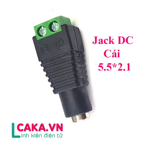 Jack nối nguồn DC Cái 5.5x2.1mm ra domino