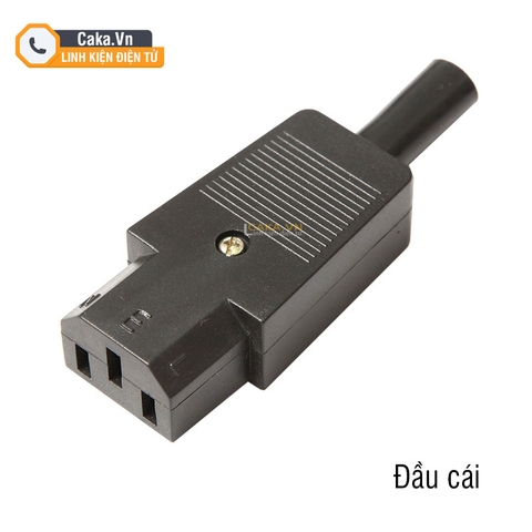 Jack nguồn đực cái AC 250V 10A đầu nối nguồn điện 3 chân