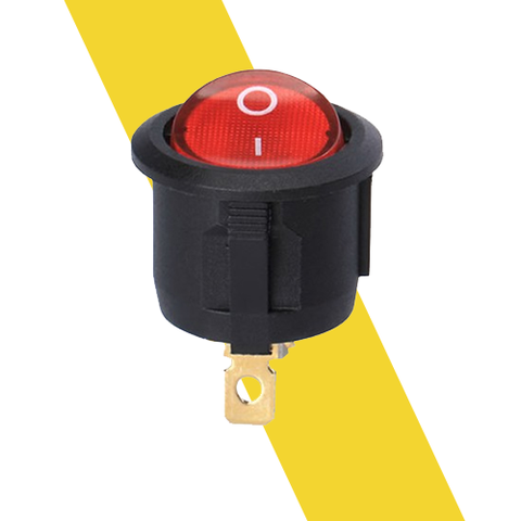 Công tắc bập bênh KCD1-105 6A 250V tròn có đèn