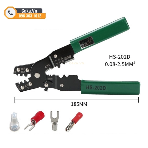 Kìm đa năng HS-202D – Bấm cos, tuốt dây, cắt dây