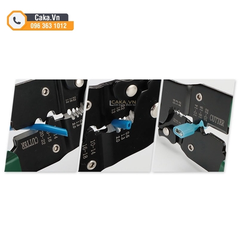 Kìm đa năng HS-202D – Bấm cos, tuốt dây, cắt dây