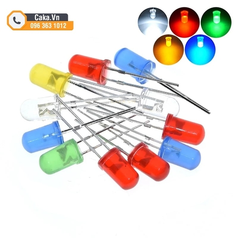 Led 5mm phủ màu 2 chân xuyên lỗ (10C)