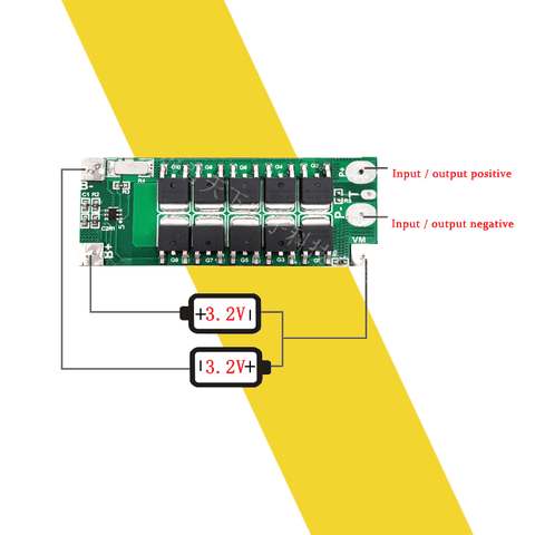 Mạch sạc và bảo vệ pin 2S 6.4V LiFePO4 có kẽm sẵn