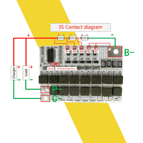 Mạch bảo vệ pin 3S 100A sạc cân bằng và bảo vệ pin Li-ion 3.7V