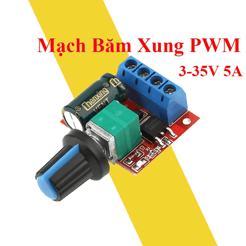 Mạch dimmer điều tốc động cơ mini PWM 5A 5v đến 35v 90w
