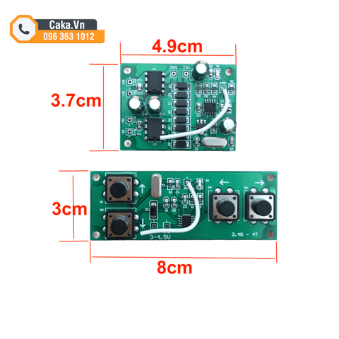 Mạch Điều Khiển Từ Xa 4 Kênh 2.4G Mạch Phát 3-4.5V Mạch Thu 4.5-12V 10A