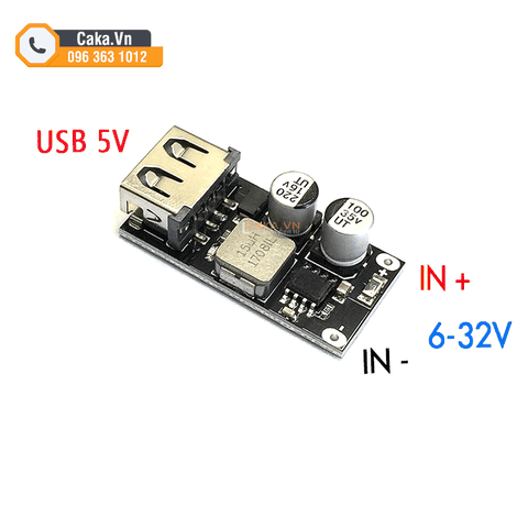 Mạch hạ áp DC 6V-32V xuống 5V Sạc Nhanh Hỗ Trợ QC2.0 QC3.0