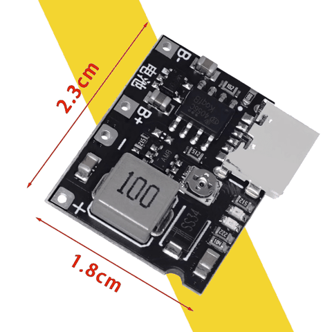 Mạch sạc pin 18650 tích hợp mạch tăng áp cổng Type-C