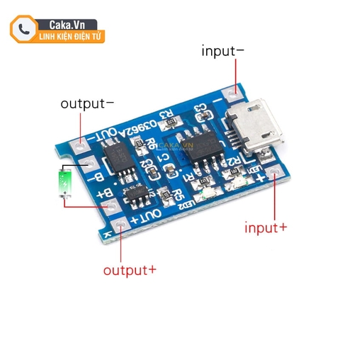 Mạch sạc pin lithium TP4056 1A cho pin 18650 3.7V tích hợp bảo vệ sạc xả