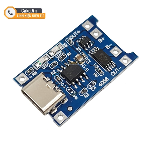 Mạch sạc pin lithium TP4056 Type-C có bảo vệ sạc xả 1A module sạc 18650