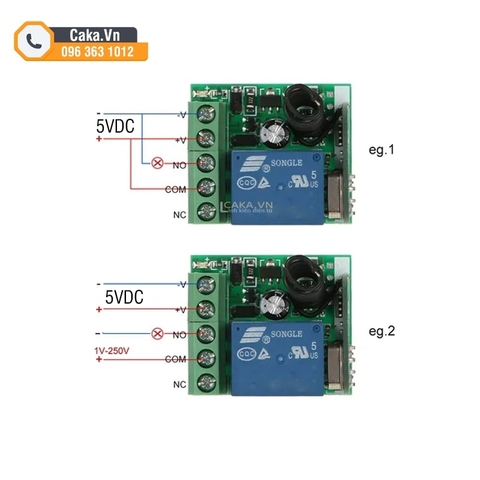 Mạch Thu RF 1 Relay 5VDC 10A 433Mhz