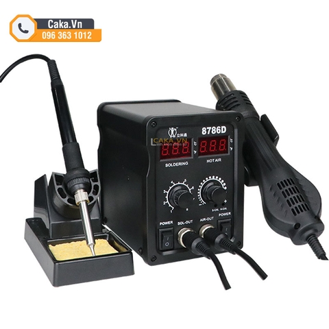 Máy Khò Nhiệt Kèm Mỏ Hàn 8786D – Trạm Hàn 2 Trong 1