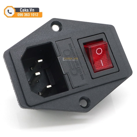 Ổ Cắm Nguồn AC-01A 3 Trong 1 Có Công Tắc, Cầu Chì, Đèn Báo