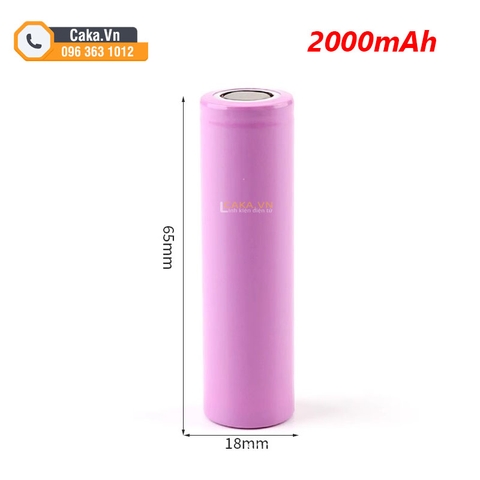 Pin Sạc 18650 2000mAh 3.7V Lithium-ion