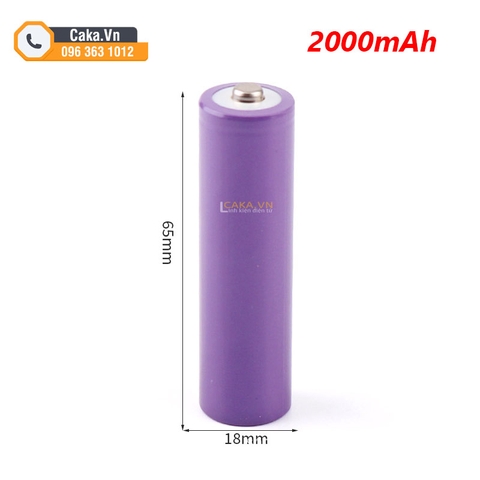 Pin Sạc 18650 2000mAh 3.7V Lithium-ion