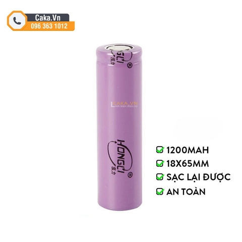 Pin Lithium 18650 1200mAh - Pin 3.7V Cho Quạt Mini, Đèn LED, DIY