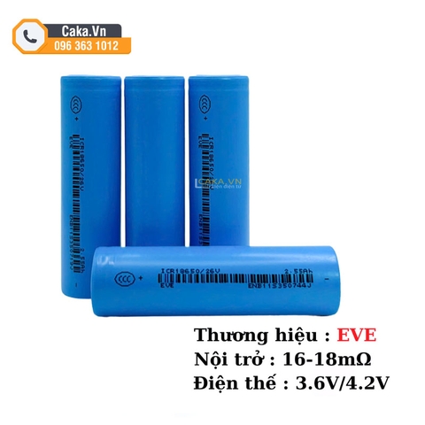Pin 18650 EVE 26V 2550mAh xả 5C