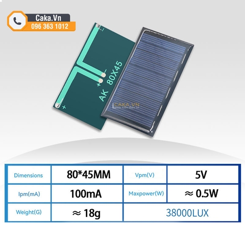 Tấm Pin Năng Lượng Mặt Trời Mini – 1V 2V 3V 5V 6V Cho DIY, Học Tập Và Thí Nghiệm