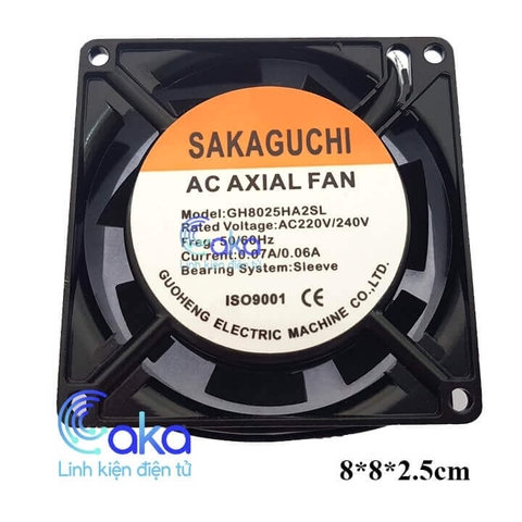 Quạt hút 220V SAKAGUCHI 80x80x25mm