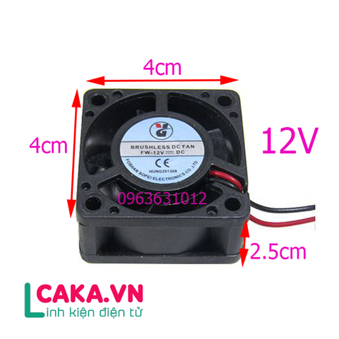 Quạt tản nhiệt 12V 40x40x20mm