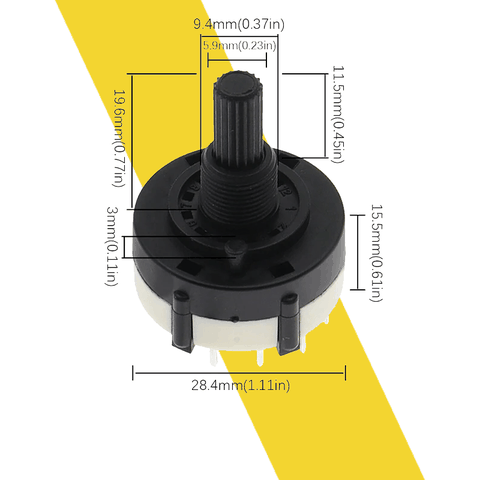 Công tắc xoay RS26 2 cực 6 chế độ