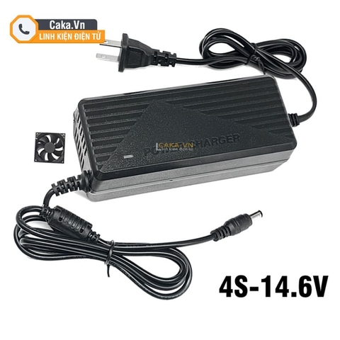 Sạc 4S 14.6V 5A Dùng Cho Pin LiFePO4 3.2V Có Quạt Làm Mát