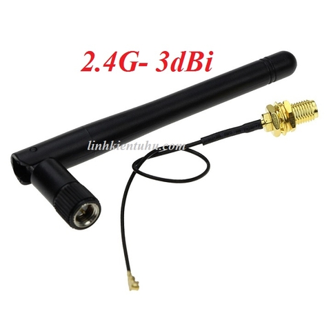 Anten 2.4Ghz 3dBi SMA Đực