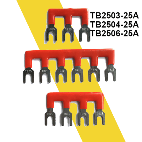 Thanh nối tắt jump domino 3P 4P 6P chân 25A trong tủ điện
